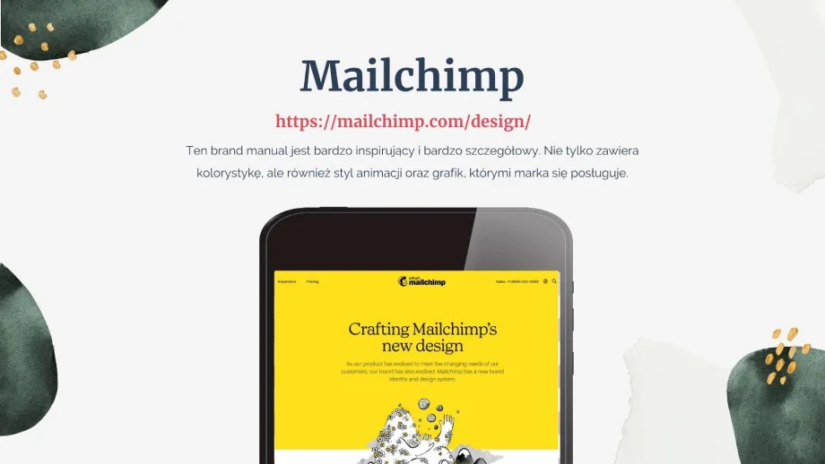 mailchimp - przykład brand manualu