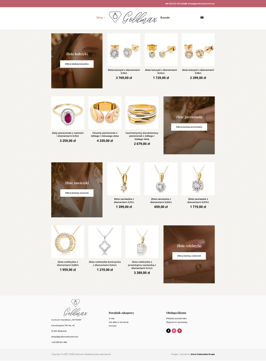 Sklep Goldmax złota biżuteria