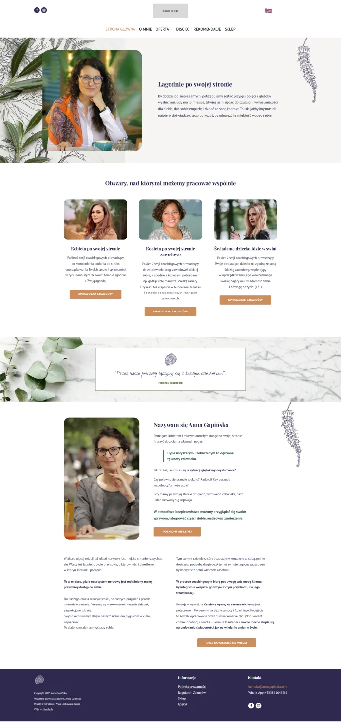 Anna Gapińska Łagodnie po swojej stronie