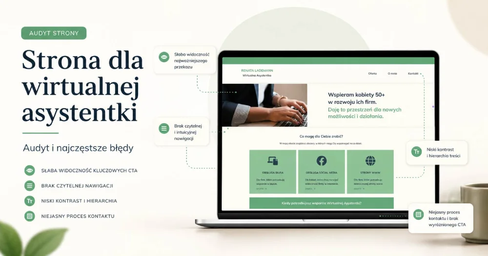 Strona dla wirtualnej asystentki – audyt i najczęstsze błędy